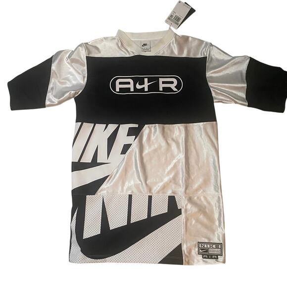 Nike Air Logo Black / White Jersey Size XS Oversized - Picture 1 of 4